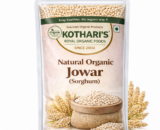 Kothari's Royal Organic Jowar 3990 GM Premium Whole Grains 100% Natural Gluten Free & Chemical-Free High Fiber Millet Ideal for Bhakri