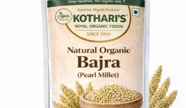 Kothari's Royal Organic Bajra 3990 GM बाजरी Premium Whole Grains 100% Natural Gluten-Free & Chemical-Free High Fiber Pearl Millet Ideal for Bhakri